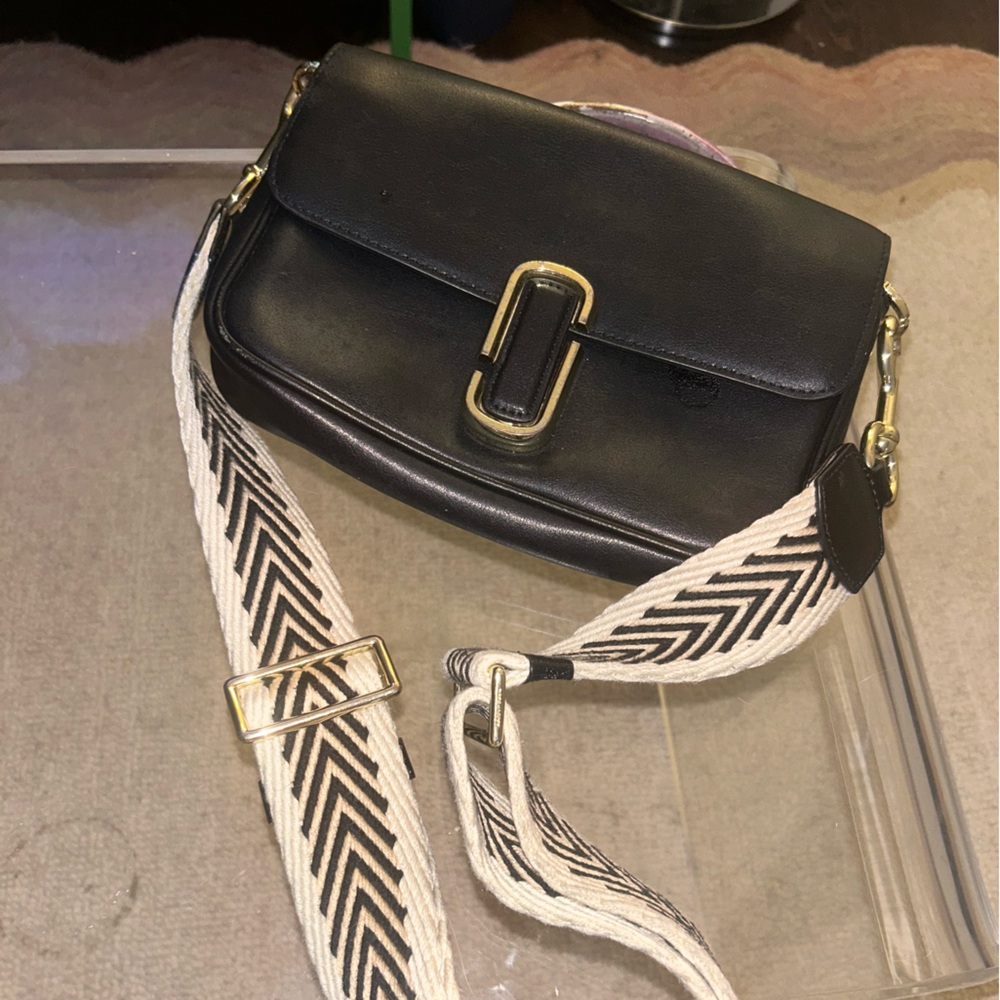 The J Marc Leather Handbag with Upgraded Pattern Strap